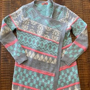 Long women’s open front cardigan